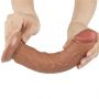Dildo realistyczne z przesuwaną skórą Lovetoy brązowe - 4