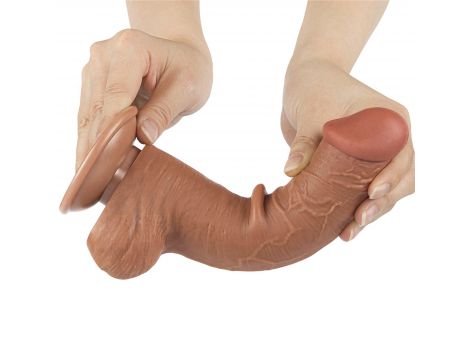 8'' Sliding Skin Dual Layer Dong Brown - 3