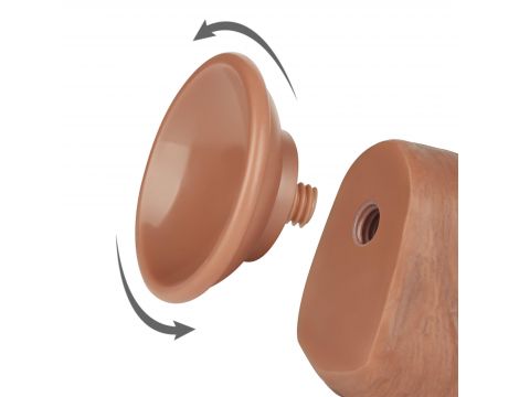 8'' Sliding Skin Dual Layer Dong Brown - 7