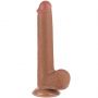 Dildo realistyczne z przesuwającą się skórą Lovetoy brązowe 23 cm - 8