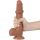 Dildo realistyczne z przesuwającą się skórą Lovetoy brązowe 23 cm