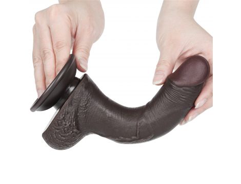 7.5'' Sliding Skin Dual Layer Dong Black - 13