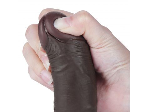 7.5'' Sliding Skin Dual Layer Dong Black - 11