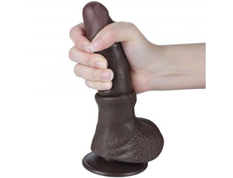 7.5'' Sliding Skin Dual Layer Dong Black - 10
