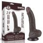 7.5'' Sliding Skin Dual Layer Dong Black - 2