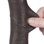 7.5'' Sliding Skin Dual Layer Dong Black - 8