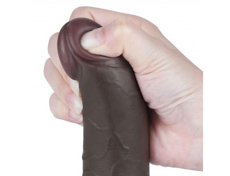 7.5'' Sliding Skin Dual Layer Dong Black - 8