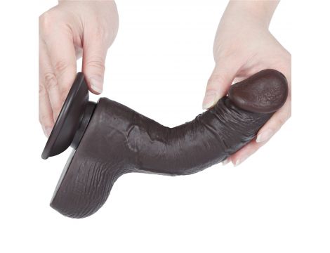 7.5'' Sliding Skin Dual Layer Dong Black - 4
