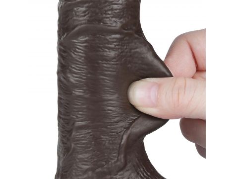7.5'' Sliding Skin Dual Layer Dong Black - 11