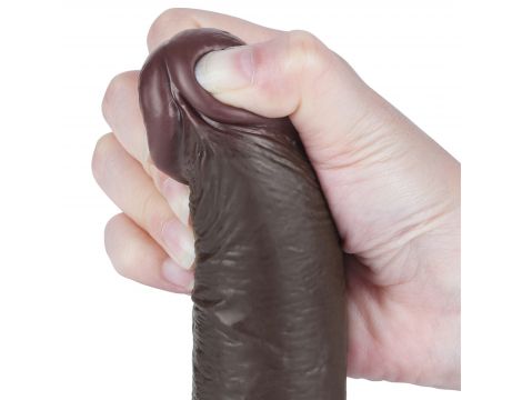 7.5'' Sliding Skin Dual Layer Dong Black - 8