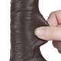 7.5'' Sliding Skin Dual Layer Dong Black - 12