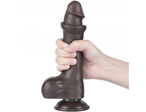 8'' Sliding Skin Dual Layer Dong Black - 3