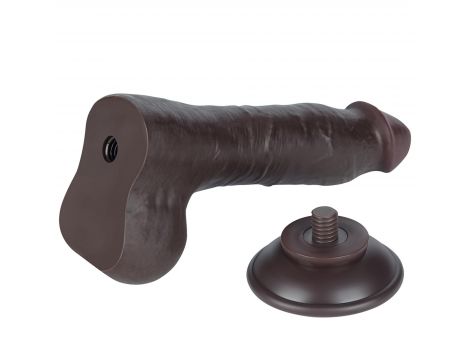 8'' Sliding Skin Dual Layer Dong Black - 8
