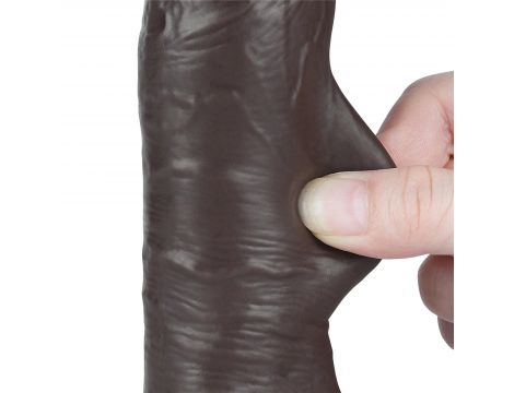 8'' Sliding Skin Dual Layer Dong Black - 7