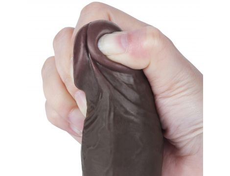 8'' Sliding Skin Dual Layer Dong Black - 13