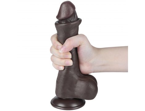 8'' Sliding Skin Dual Layer Dong Black - 12