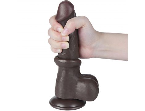 8'' Sliding Skin Dual Layer Dong Black - 10