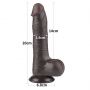 8'' Sliding Skin Dual Layer Dong Black - 3