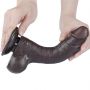 8'' Sliding Skin Dual Layer Dong Black - 2