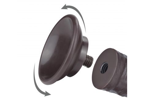 8'' Sliding Skin Dual Layer Dong Black - 8