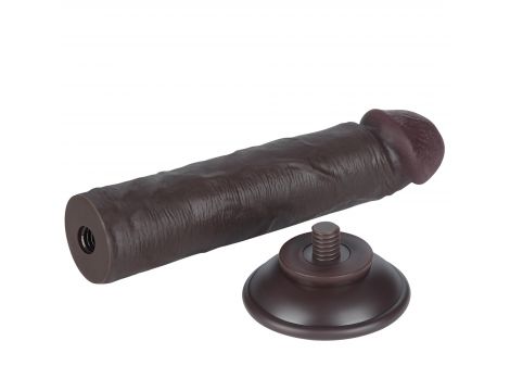 8'' Sliding Skin Dual Layer Dong Black - 5