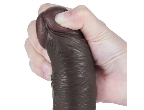 8'' Sliding Skin Dual Layer Dong Black - 12