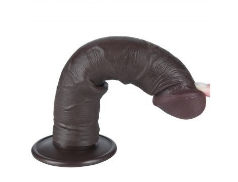 8'' Sliding Skin Dual Layer Dong Black - 10