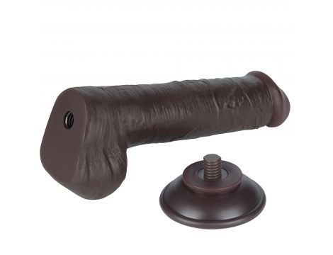 8'' Sliding Skin Dual Layer Dong Black - 8