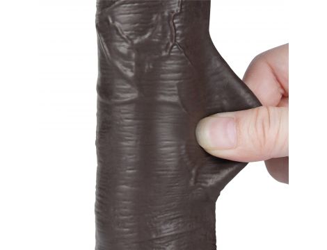 8'' Sliding Skin Dual Layer Dong Black - 7
