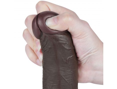 8'' Sliding Skin Dual Layer Dong Black - 9