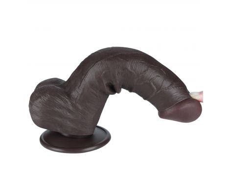 8'' Sliding Skin Dual Layer Dong Black - 12