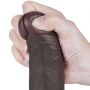 8'' Sliding Skin Dual Layer Dong Black - 10