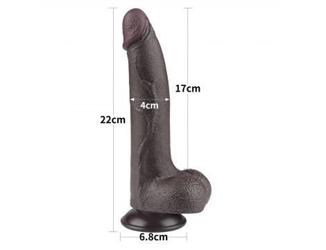 8.5'' Sliding Skin Dual Layer Dong Black - 3