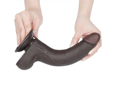 8.5'' Sliding Skin Dual Layer Dong Black - 2