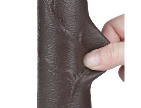 8.5'' Sliding Skin Dual Layer Dong Black - 13