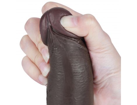 8.5'' Sliding Skin Dual Layer Dong Black - 8