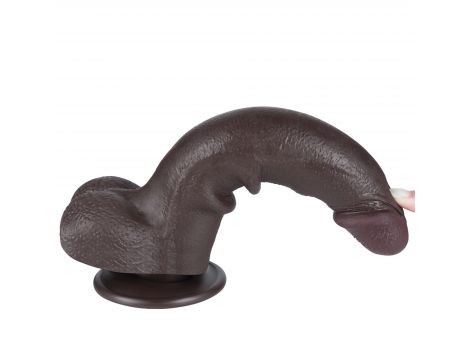 8.5'' Sliding Skin Dual Layer Dong Black - 11