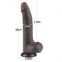 8.5'' Sliding Skin Dual Layer Dong Black - 4