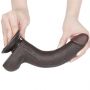 8.5'' Sliding Skin Dual Layer Dong Black - 3