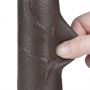 8.5'' Sliding Skin Dual Layer Dong Black - 14