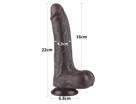 8.5'' Sliding Skin Dual Layer Dong Black - 3