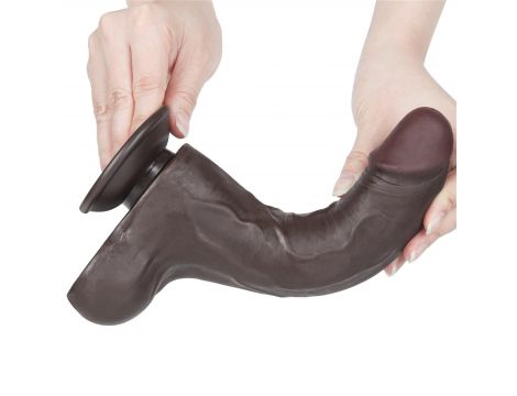 8.5'' Sliding Skin Dual Layer Dong Black - 2