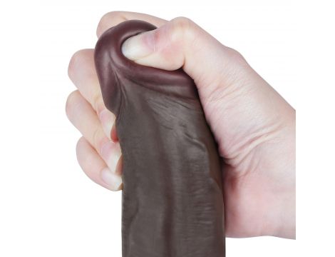 8.5'' Sliding Skin Dual Layer Dong Black - 8
