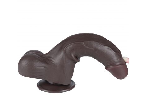 8.5'' Sliding Skin Dual Layer Dong Black - 11