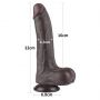 8.5'' Sliding Skin Dual Layer Dong Black - 4