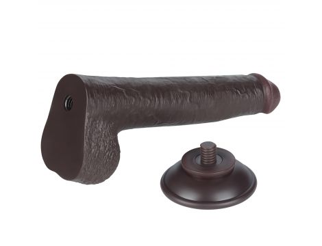 9'' Sliding Skin Dual Layer Dong Black - 7