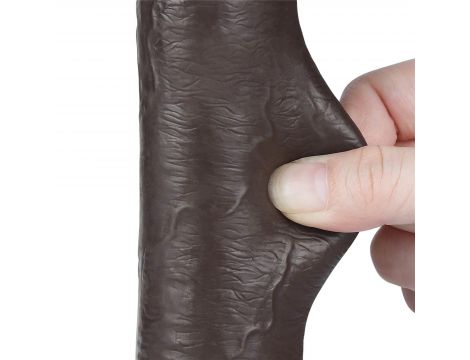 9'' Sliding Skin Dual Layer Dong Black - 8