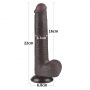 9'' Sliding Skin Dual Layer Dong Black - 3