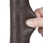 9'' Sliding Skin Dual Layer Dong Black - 9