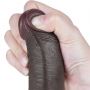 9'' Sliding Skin Dual Layer Dong Black - 10